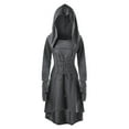 thumbnail image 1 of FRSASU Dresses for Women Long Sleeve Ladies Sweatshirts with Hood Solid Bandage Dress, 1 of 8
