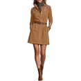 thumbnail image 1 of FRSASU Embroidered Maxi Dress for Women，Western Dresses Women Long Dress Suede Vintage V-Neck Long-Sleeve Loose Style Dress Brown, 1 of 7