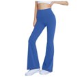 thumbnail image 1 of FRSASU Flare Yoga Pants for Women - Soft High Waist Bootcut Leggings Tall & Long Bootleg Pants for Women Blue, 1 of 5