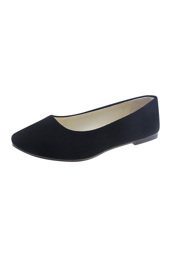 Flat Shoes for Women Slip On Comfortable Walking Ballerina Shoes Ladies Cute Ballet Flats Pumps Low Wedge Dolly Shoes On