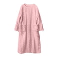 thumbnail image 1 of FRSASU Fleece Nightgown for Women Plush Long Sleeve Night Gowns Winter Warm Lounge Dress Pink-A, 1 of 5