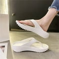 thumbnail image 1 of FRSASU Lazy Shoes Women's Open Toe Flip Flops Low Heeled Non Slip Solid Thong Sandals Slippers for Beach Outdoor On, 1 of 4