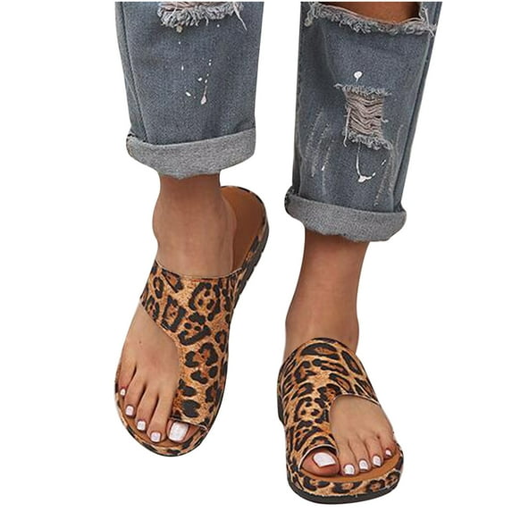 FRSASU Flip Flops for Women,Women Dressy Comfy Platform Shoes Summer Beach Travel Slipper Flip Flops Coffee 10(42)