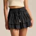 thumbnail image 1 of FRSASU Flowy Shorts for Women Boho Ruffled Tiered Skorts Casual High Waist Mini Skirts Tennis Golf Comfy Shorts Black XL, 1 of 1