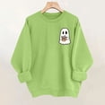 thumbnail image 1 of FRSASU Halloween Sweatshirt for Women Casual Trendy Tunic Tops Round Neck Long Sleeve Shirts Fall Fashion Outfits Pullover Green, 1 of 6