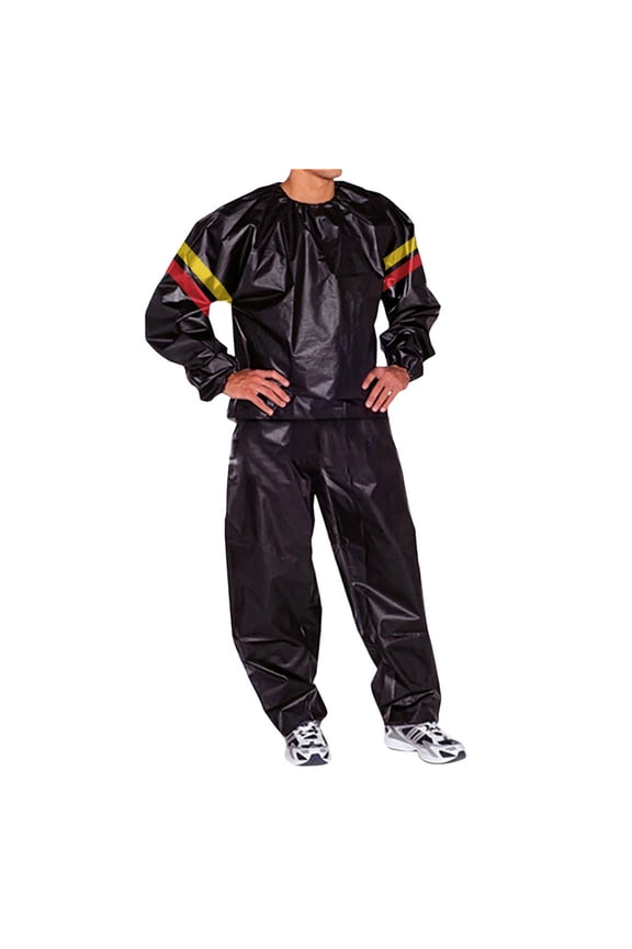 Heavy Duty Sauna Suit for Men Women Weight Loss Exercise Slim Gym Fitness Workout Durable Sweat Sauna Suits Black-B
