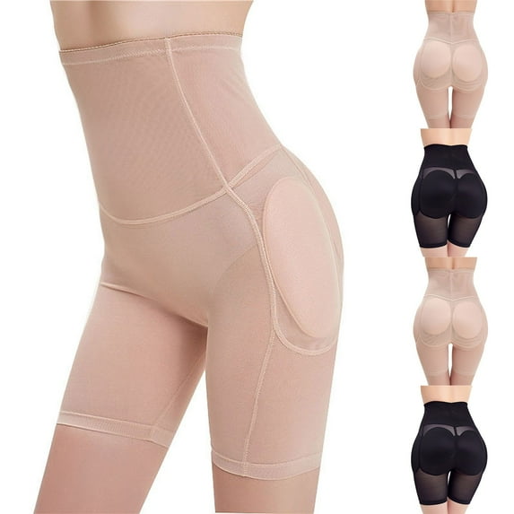 FRSASU High Waisted Body Shaper Shorts Shapewear for Women Mesh Tummy Control Thigh Slimming Shorts Butt Lifting Shapewear Black XL(XL)