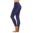 thumbnail image 1 of FRSASU High Waisted Leggings for Women, Seamless Full Length Buttery Soft Stretch Gym Solid Color Casual Yoga Pants Navy, 1 of 7