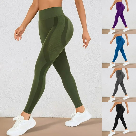 FRSASU High Waisted Leggings for Women seamless peach buttocks training self-cultivation yoga long pants Sky Blue