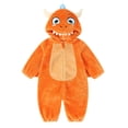 thumbnail image 1 of FRSASU Infant Jumpsuit Full Body Onesie Toddler Fleece Hooded Plush One Piece with Zipper, Soft Fuzzy Outfit Comfy Warm Hoodie Dress Up Orange-B, 1 of 9