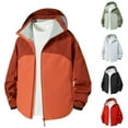 thumbnail image 1 of FRSASU Jacket for Men, Waterproof and Windproof Outdoor Fall Color Blocked Work Jacket Red, 1 of 9