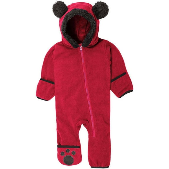 FRSASU Kids Clothes ,Infant Baby Girls Boys Solid Cartoon Ears Hoodie Romper Clothes Fleece Jumpsuit