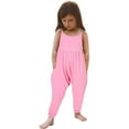 thumbnail image 1 of FRSASU Kids Clothes ,Toddler Girls Baby Kids Jumpsuit One Piece Solid Strap Romper Summer Outfits, 1 of 8