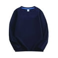 thumbnail image 1 of FRSASU Kids Clothing Clearance Boys Girls Long Sleeve Shirts Crewneck Tops Loose Plain Tunic Blouse Tees Navy 3-4 Years, 1 of 3