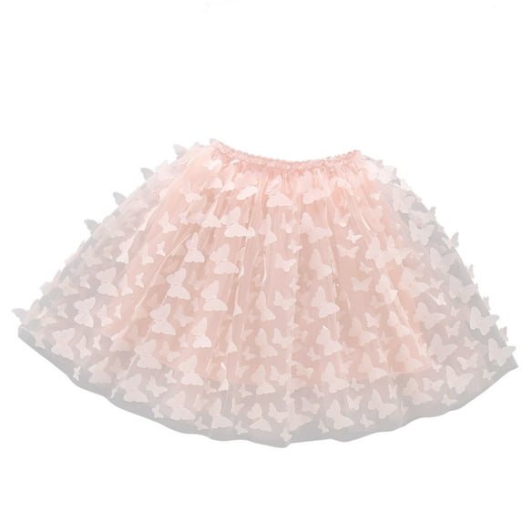 FRSASU Kids Clothing Girls' Skirt New Westernized Style Big Children's Mesh Lace Long Skirt Girls' Embroidered Yarn Skirt Summer Pink 12-13 Years