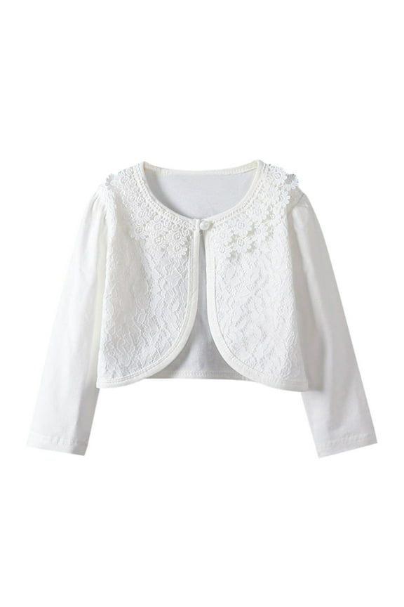 Kids Clothing ,Toddler Baby Little Girls Lace Princess Bolero Cardigan Shrug Tops Clothes