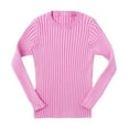 thumbnail image 1 of FRSASU Kids Clothing Clearance Toddler Kids Ribbed Knit Sweater Soft Solid Warm Sweater Pullover Pink 12-18 Months, 1 of 8