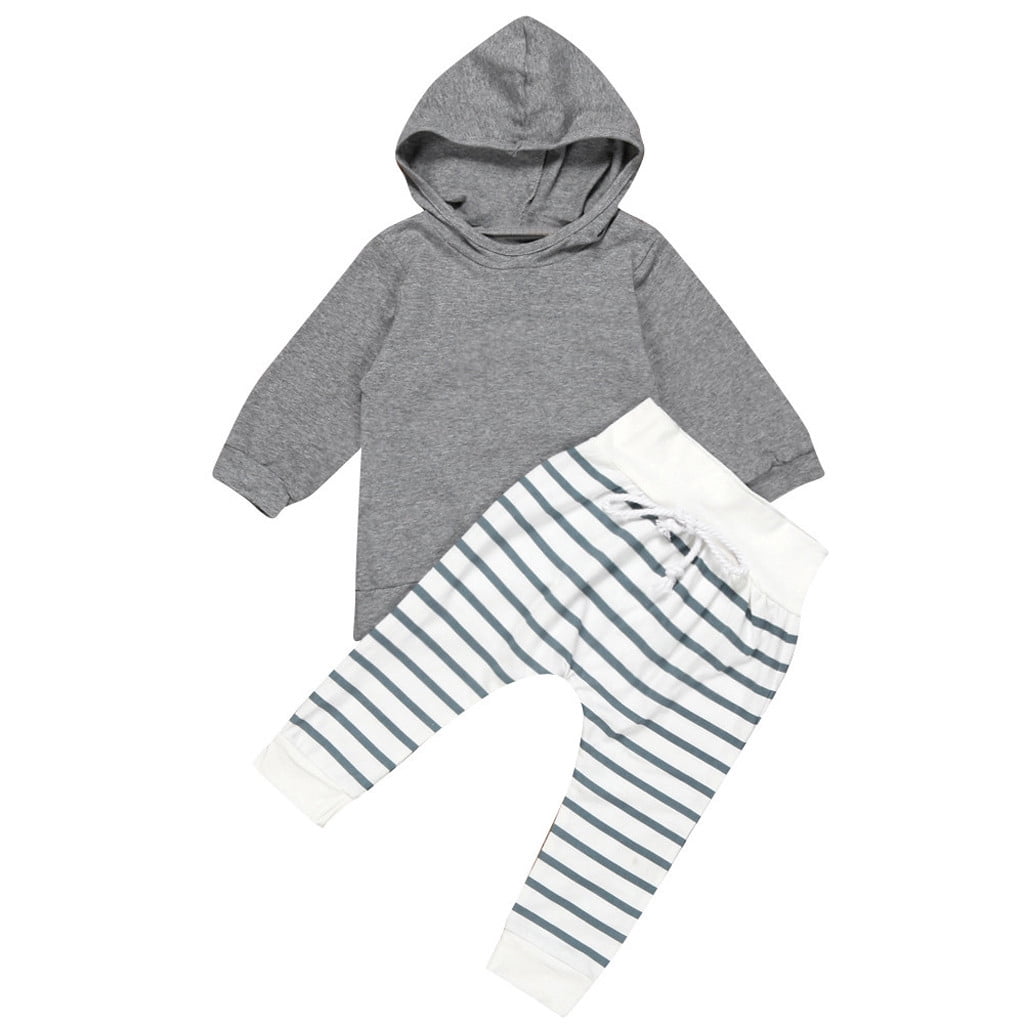 FRSASU Kids Clothing Born Baby Boy Girl Hooded Coat Tops Striped Pants frsasu-kids-clothing-born-baby-boy-girl-hooded-coat-tops-striped-pants