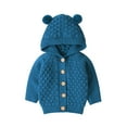 thumbnail image 1 of FRSASU Kids Coat , Infant Girl Boy Winter Jacket Warm Coat Knit Outwear Hooded Sweater, 1 of 9