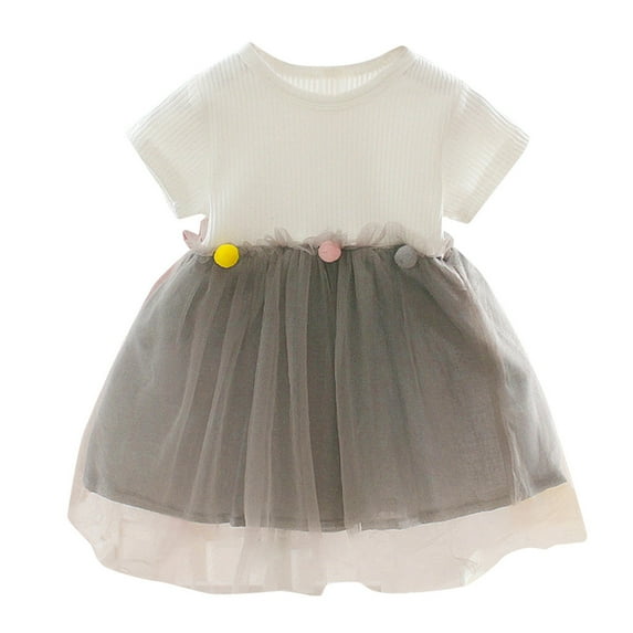 FRSASU Kids Dress Clearance,Toddler Baby Girls Patchwork Tulle Casual Clothes Princess Dresses