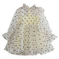 thumbnail image 1 of FRSASU Kids Dress Outfits Clearance,Toddler Girl Long Sleeved Polka Dot Print Princess Mesh Dress Girls Skirt, 1 of 4