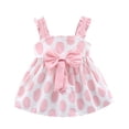 thumbnail image 1 of FRSASU Kids Dress Outfits ,Toddler Girls Kids Strap Bow Dot Print Summer Dress Princess Dresses, 1 of 9