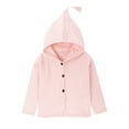 thumbnail image 1 of FRSASU Kids Outfits ,Toddler Infant Baby Girls Boys Solid Warm Hooded Coat Outfits Clothes, 1 of 5