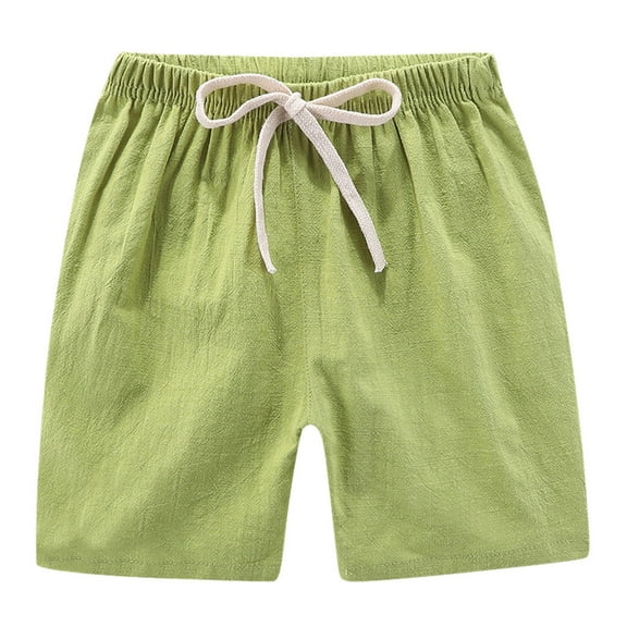 FRSASU Kids Pants ,Summer Children Boy Girl Linen Casual Shorts Elastic Waist Pants Clothes