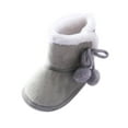 thumbnail image 1 of FRSASU Kids Shoes Baby Winter Warm Snow Boots Soft Sole Prewalker Non-Skid Boots for Infant Toddler Gray 12-18 Months, 1 of 6