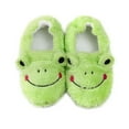 thumbnail image 1 of FRSASU Kids Shoes Toddler Baby Warm Plush Shoes Boys Girls Cartoon Soft-Soled Slippers Green 5.5-9 Years, 1 of 8