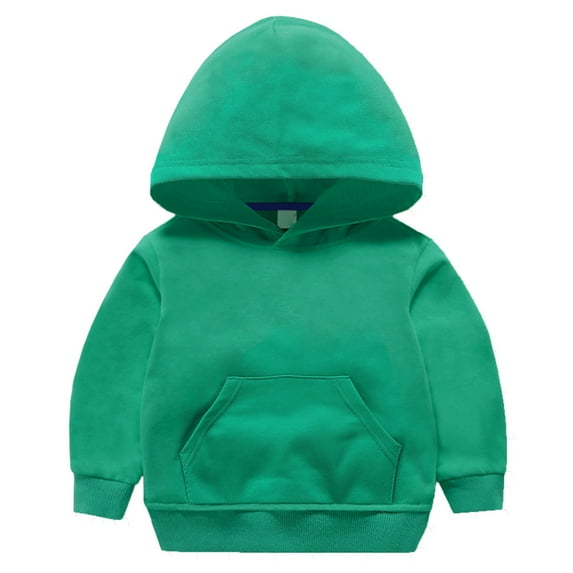 FRSASU Kids Suit Set Toddler BabyColor Long Sleeved Sports Tracksuits Hooded Green 7T(7-8 Years)