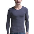 thumbnail image 1 of FRSASU Man's Undershirts Lightweight Long Sleeve Crew Neck Compression Slim Fit Basic Sports Tops Gray, 1 of 8