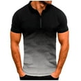 thumbnail image 1 of FRSASU Men Blouse Clearance Short Sleeve Printing Turndown Pullover T Shirt Blouse, 1 of 2
