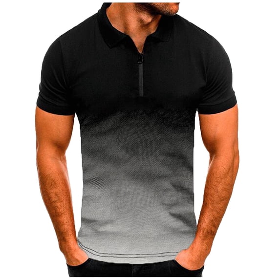 FRSASU Men Blouse Clearance Short Sleeve Printing Turndown Pullover T Shirt Blouse