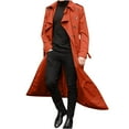 thumbnail image 1 of FRSASU Men Business Coat plus size Men's Winter Long Trench Coat Easy Color Warm Lapel Coat Business Coat Gold XL(XL), 1 of 5