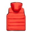 thumbnail image 1 of FRSASU Men Coat Autumn Winter Zipper Pure Color Waistcoat Vest Top Hooded Coat, 1 of 9