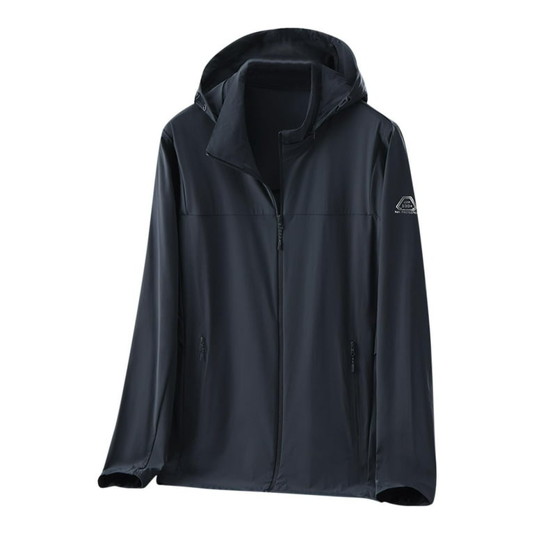 FRSASU Men Full Zip Sun Protection Hoodie Jacket Long Sleeve