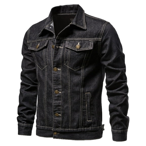 FRSASU Men Jacket ,Jacket Denim Outdoor Single-Breasted Jacket Tooling Jacket