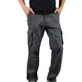 thumbnail image 1 of FRSASU Men Jacket Clearance,Plus Size Pure Cotton Multi-Pocket Wear-Resistant Overalls Trousers, 1 of 6