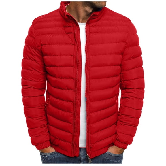 FRSASU Men Jacket ,Solid Color Jacket Cotton Padded Jacket Cotton Padded Jacket Warm Cotton Padded Jacket