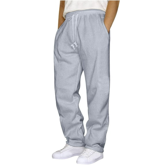 FRSASU Men Pants Fashion Joggers Sports Pants - Cotton Pants Sweatpants Trousers Men Pants Long Pants Gray XXXL