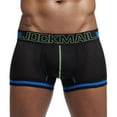thumbnail image 1 of FRSASU Men Pants Mesh Splicing Pants Men Underwear Underpants Breathable Soft Panties Black L, 1 of 7