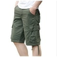 thumbnail image 1 of FRSASU Men Pants Workwear Shorts Multi Pocket Zipper Straight Leg Five Piece Pants Sports Shorts Shorts Green L, 1 of 4