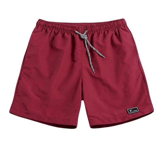 FRSASU Men Summer Quick Dry Outdoor Thin Detachable Pants Trousers Wine L