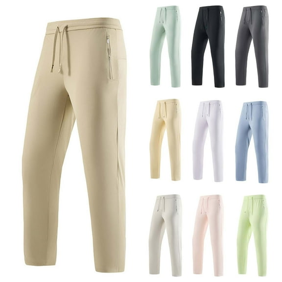 FRSASU Men fashionable and comfortable Jogger Sweatpants Casual Athletic Elastic drawstring Waist Pants with Pockets Purple