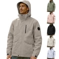 thumbnail image 1 of FRSASU Men fashionable and comfortable Waterproof outdoor Jacket Windbreaker Hooded lightweight Rain Coat for Outdoor Hiking White, 1 of 9