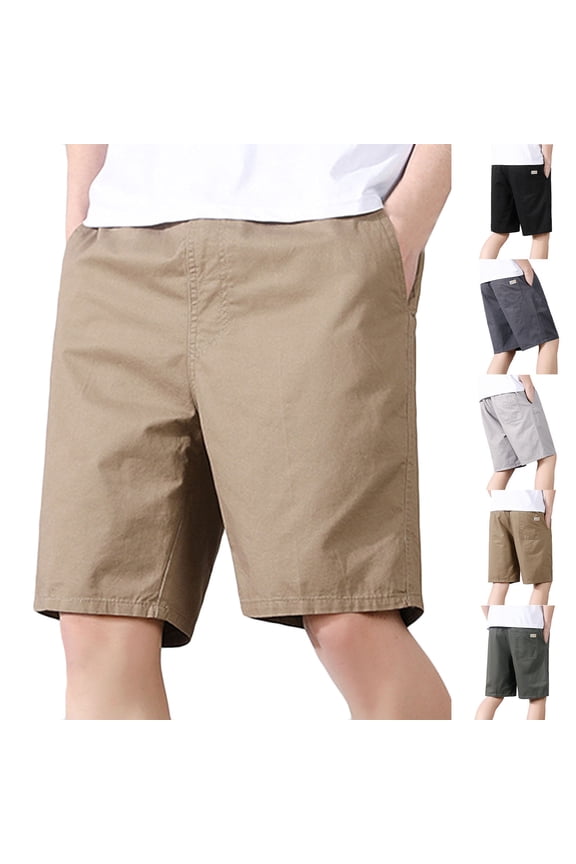 Men's 10” Lightweight Ripstop Stretch Cotton Cargo Shorts Yellow