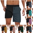 thumbnail image 1 of FRSASU Men's 2 in 1 Running Shorts 5 Inch Gym Athletic Color Block Workout Shorts for Men Quick Dry Active Training Shorts with Pockets Purple, 1 of 9