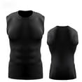 thumbnail image 1 of FRSASU Men's Athletic Compression Shirts Sleeveless Workout Tank Top Sports Base Layer Running Basketball Black, 1 of 6