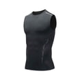 thumbnail image 1 of FRSASU Men's Athletic Compression Shirts Sleeveless Workout Tanks Base Layer Running Basketball Casual Sports Tops Black, 1 of 5